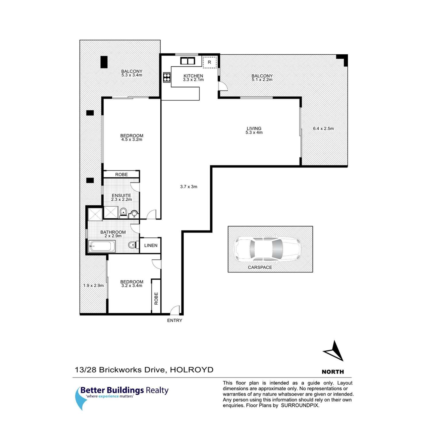 Floorplan of Homely apartment listing, 13/28 Brickworks Drive, Holroyd NSW 2142