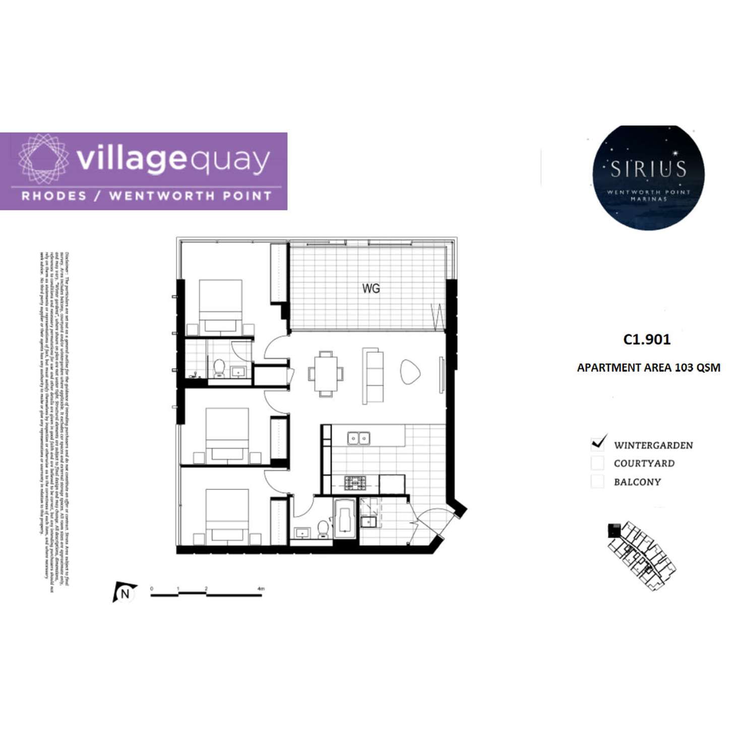 Floorplan of Homely apartment listing, C1.901/18 Footbridge Boulevarde, Wentworth Point NSW 2127