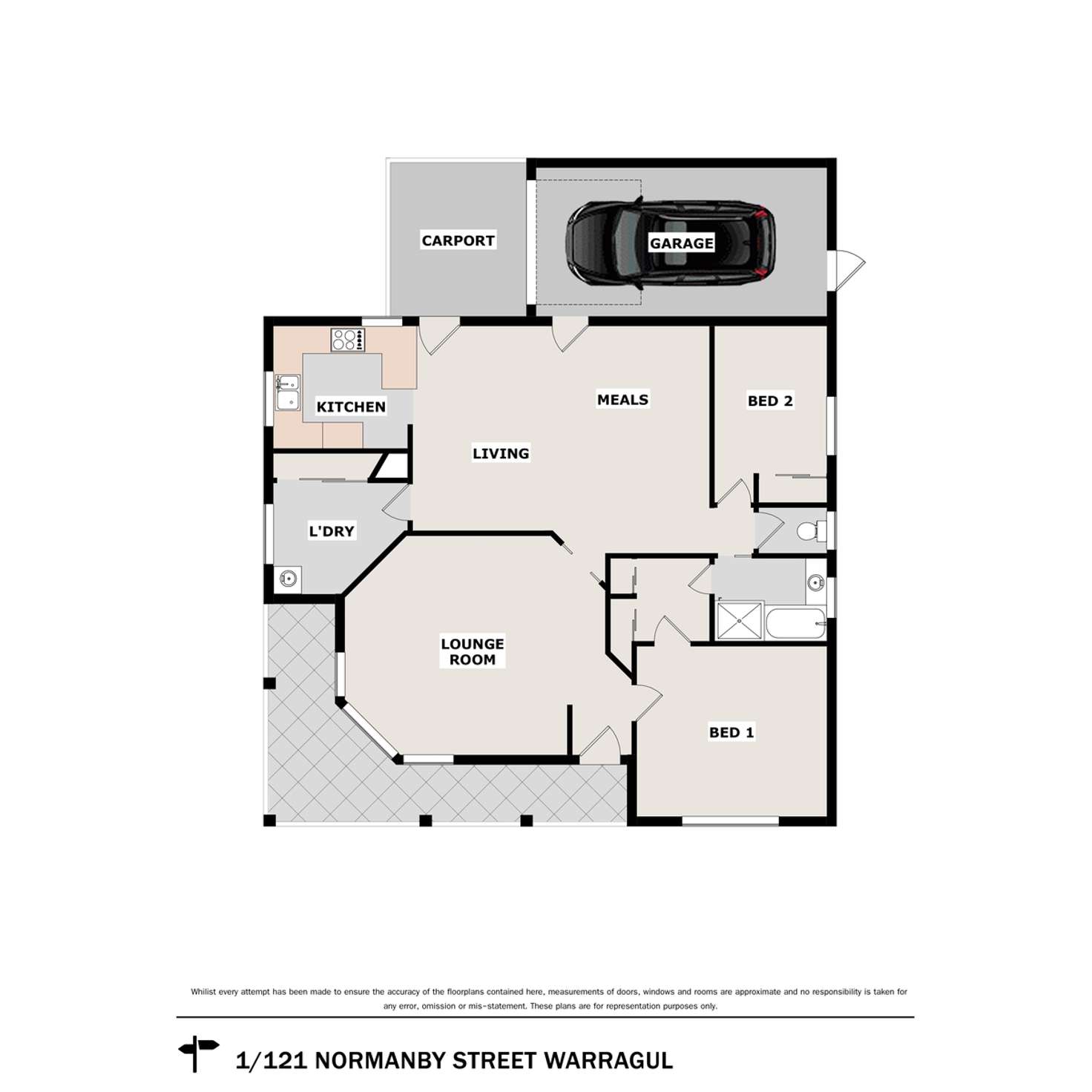 Floorplan of Homely house listing, 1/121 Normanby Street, Warragul VIC 3820