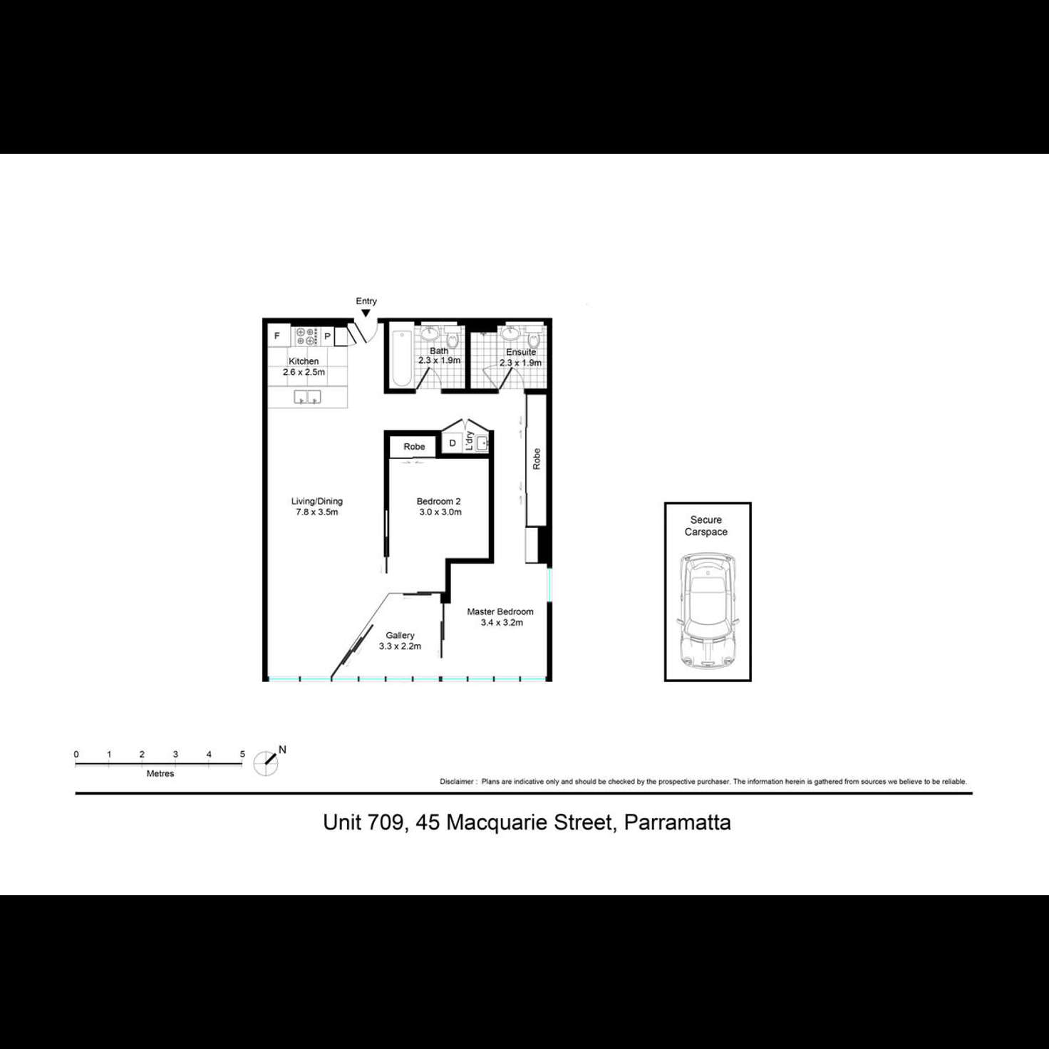 Floorplan of Homely apartment listing, 7.09/45 Macquarie Street, Parramatta NSW 2150