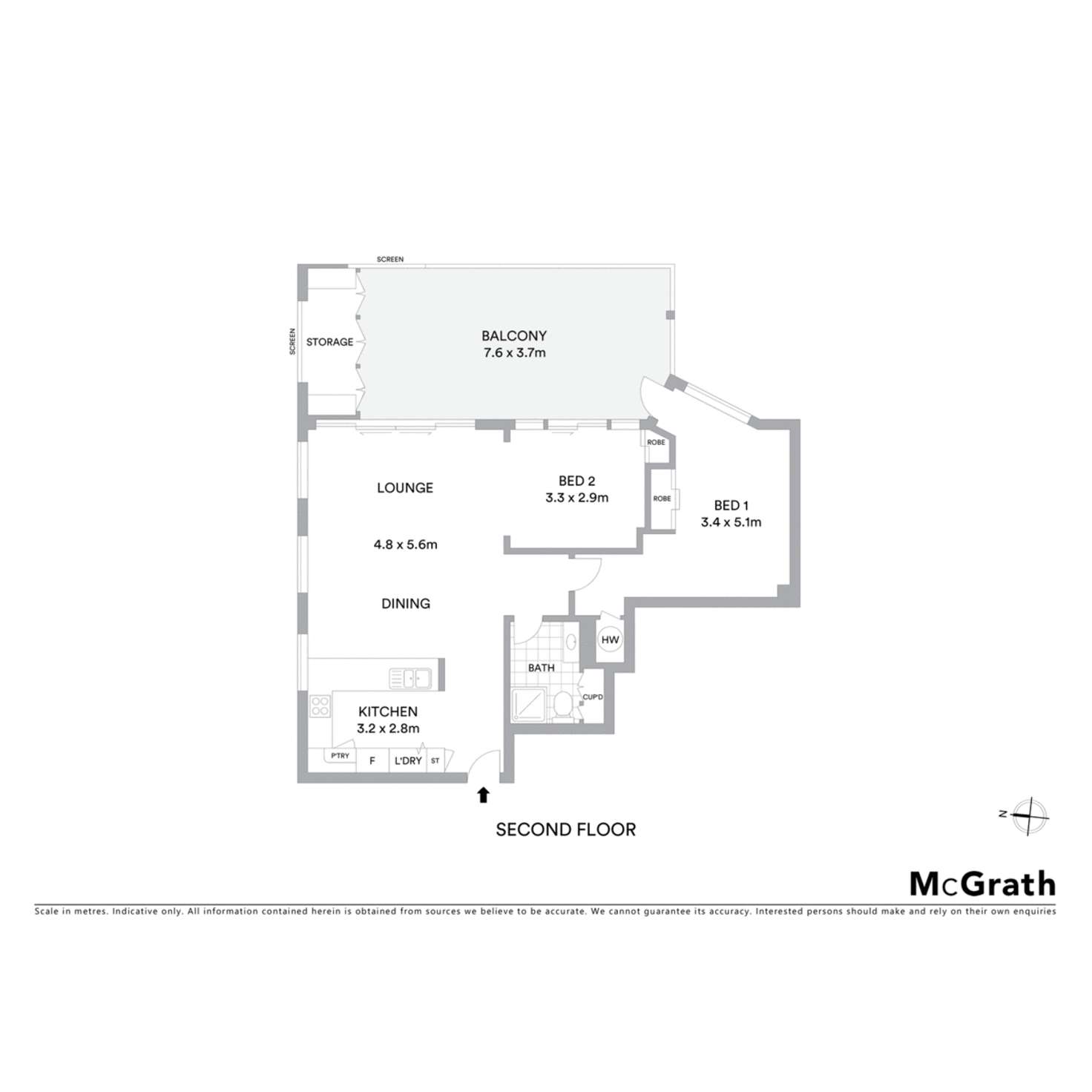 Floorplan of Homely unit listing, 201/35 Fawcett Street, Ballina NSW 2478