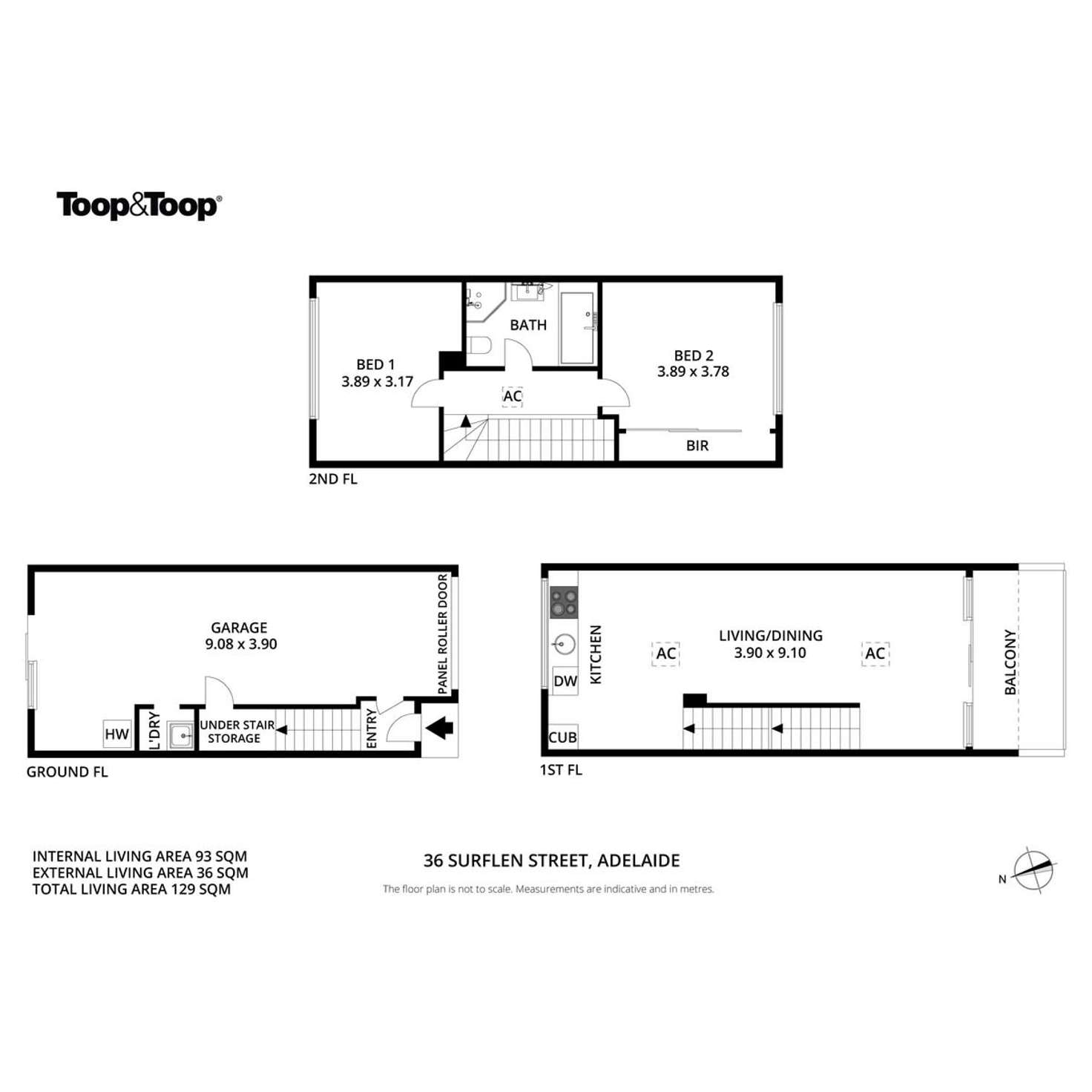 Floorplan of Homely townhouse listing, 36 Surflen Street, Adelaide SA 5000