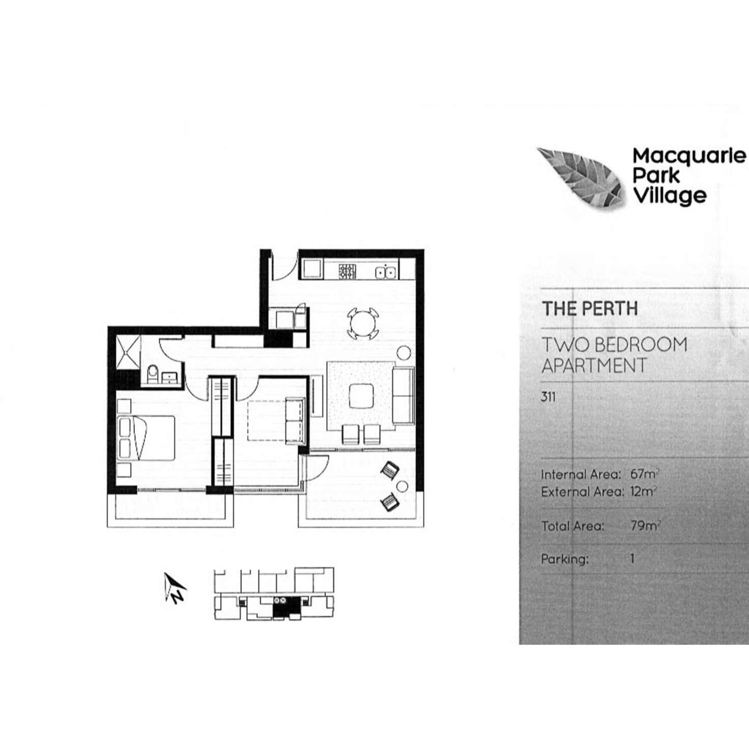 Floorplan of Homely apartment listing, 311/110 Herring Road (Perth), Macquarie Park NSW 2113