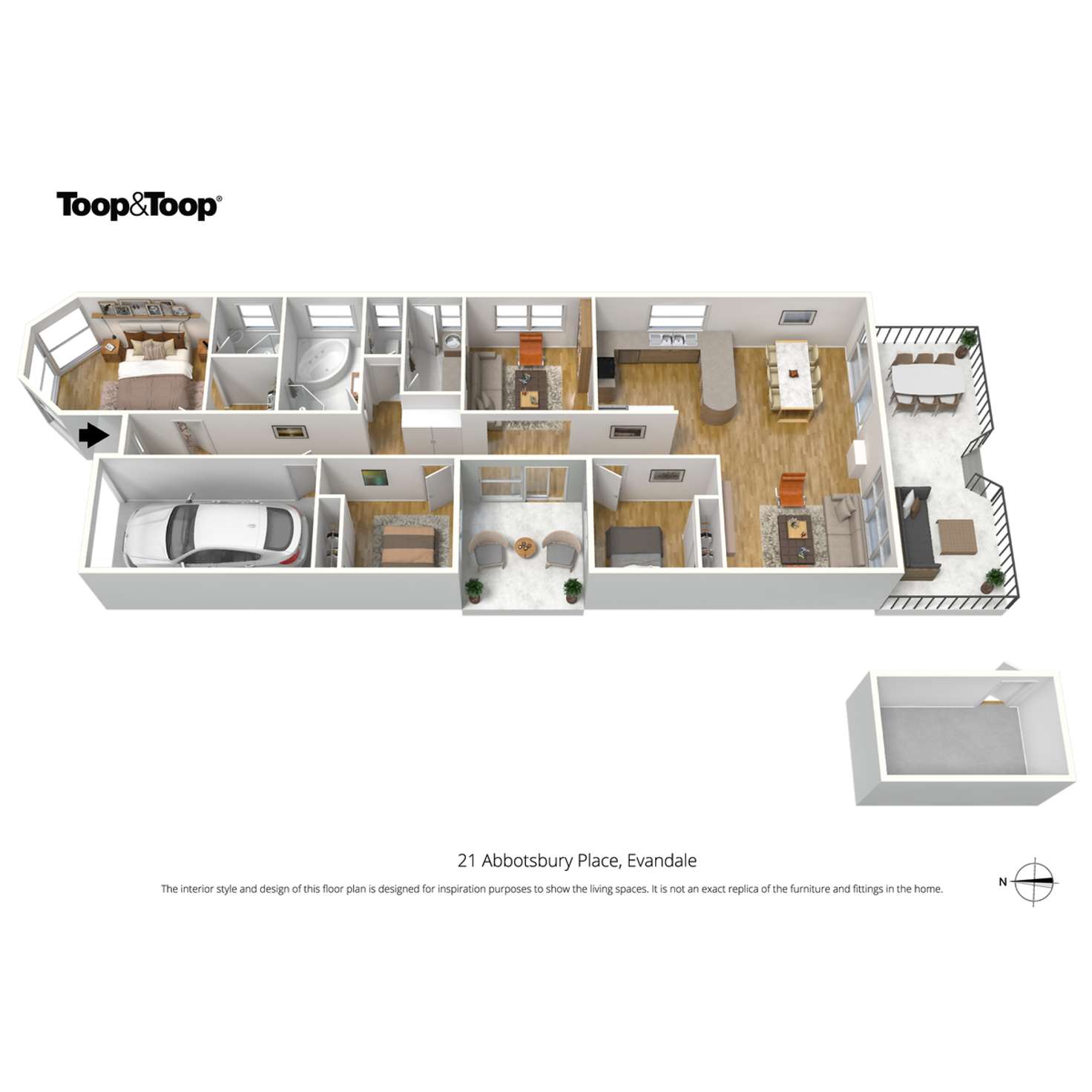 Floorplan of Homely house listing, 21 Abbotsbury Place, Evandale SA 5069