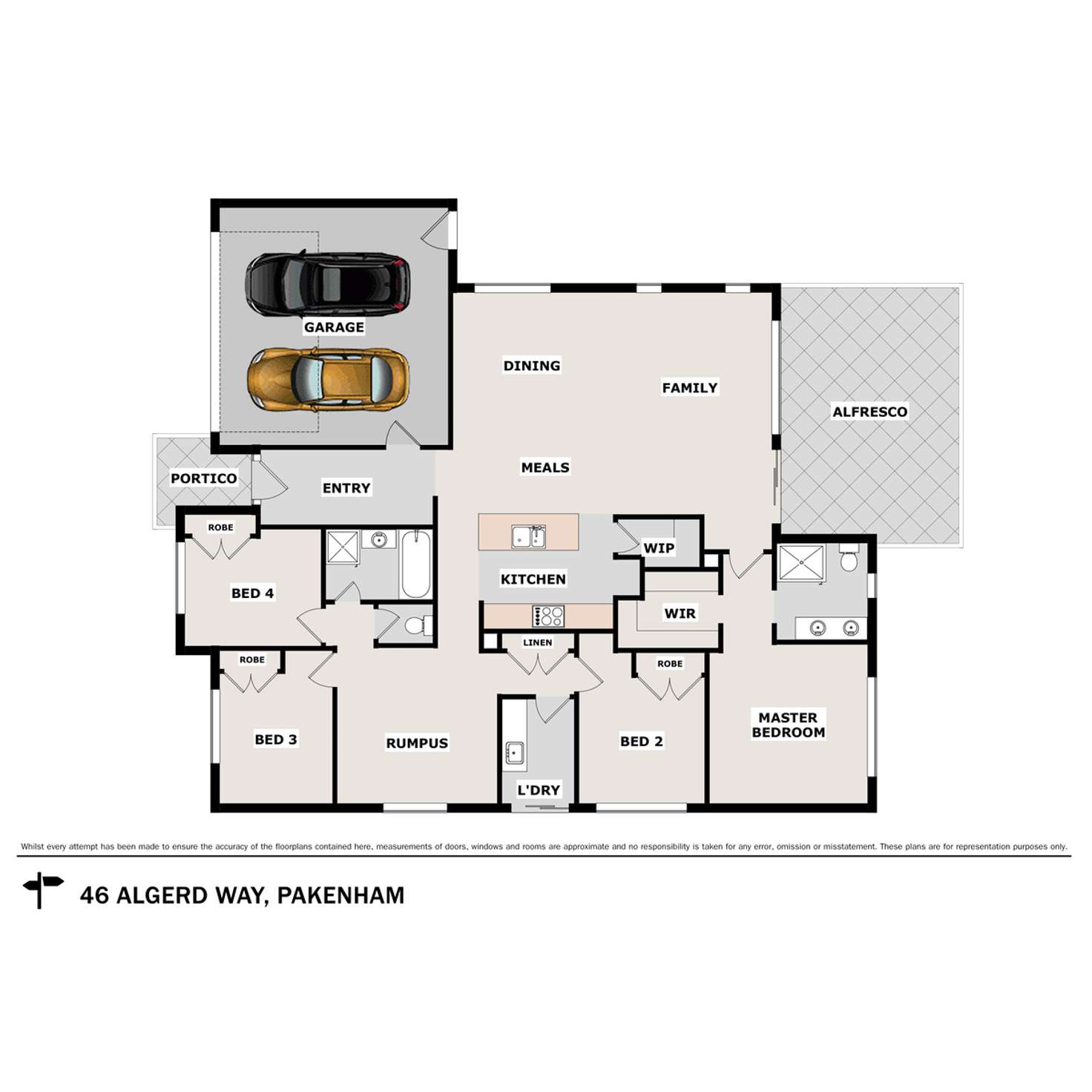 Floorplan of Homely house listing, 46 Algerd Way, Pakenham VIC 3810
