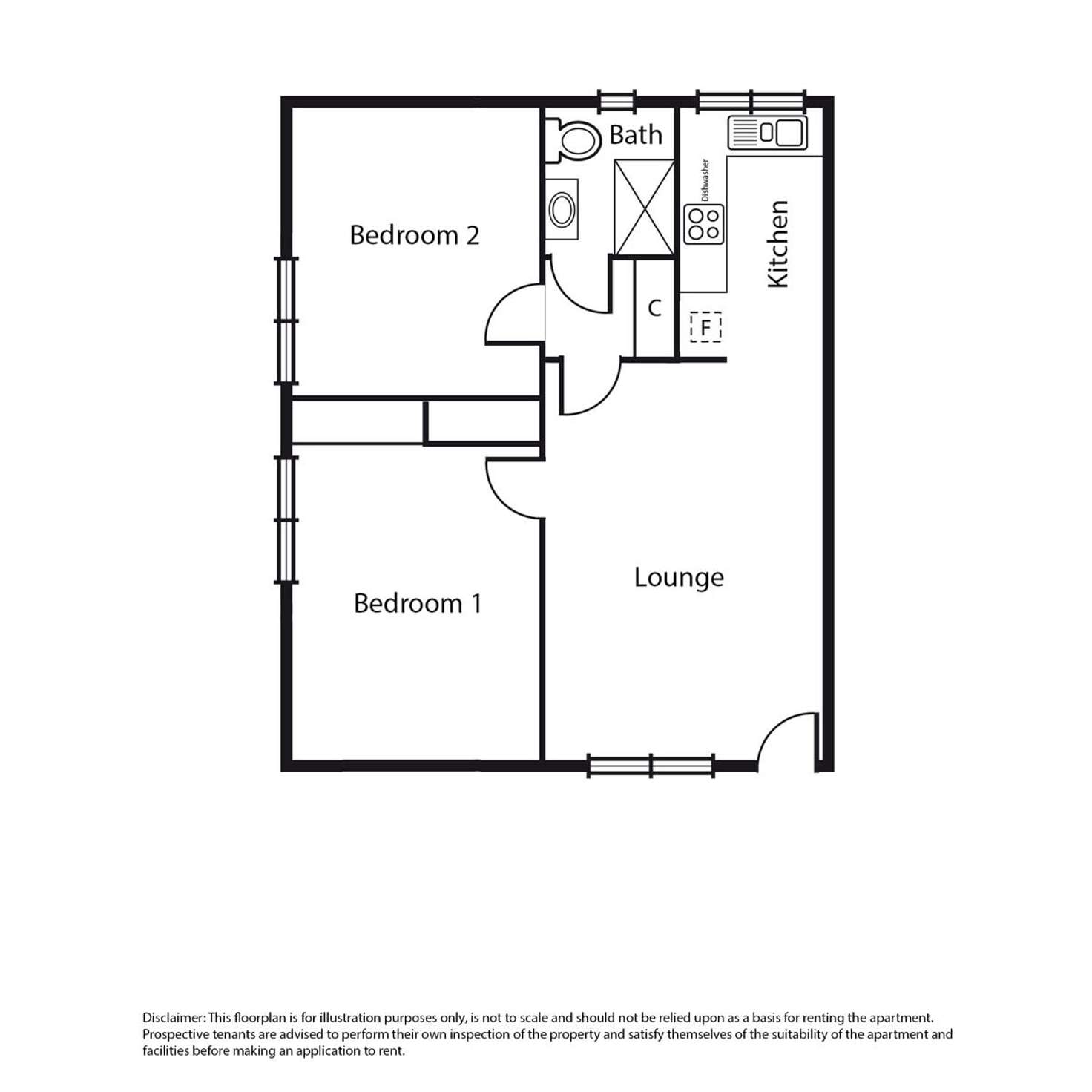 Floorplan of Homely apartment listing, 1/20 Duke Street, St Kilda VIC 3182