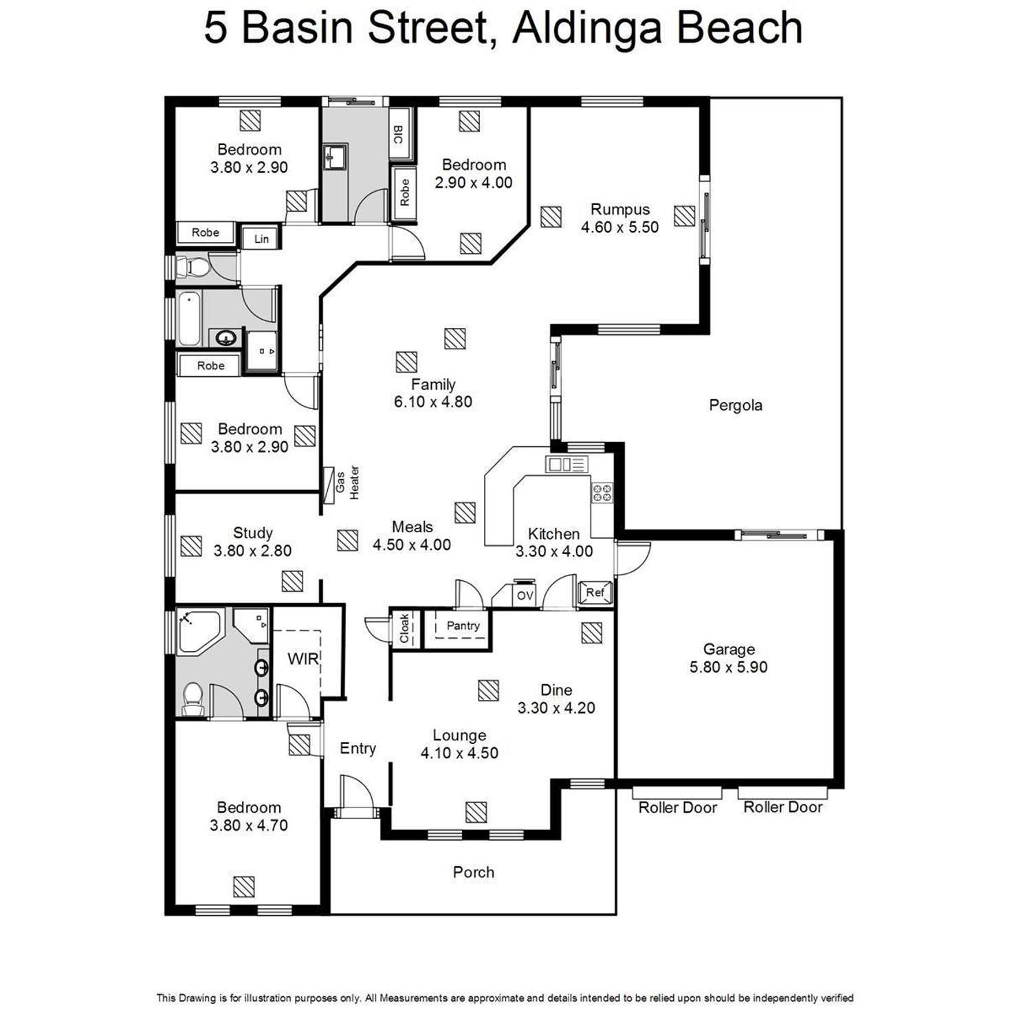 Floorplan of Homely house listing, 5 Basin Street, Aldinga Beach SA 5173