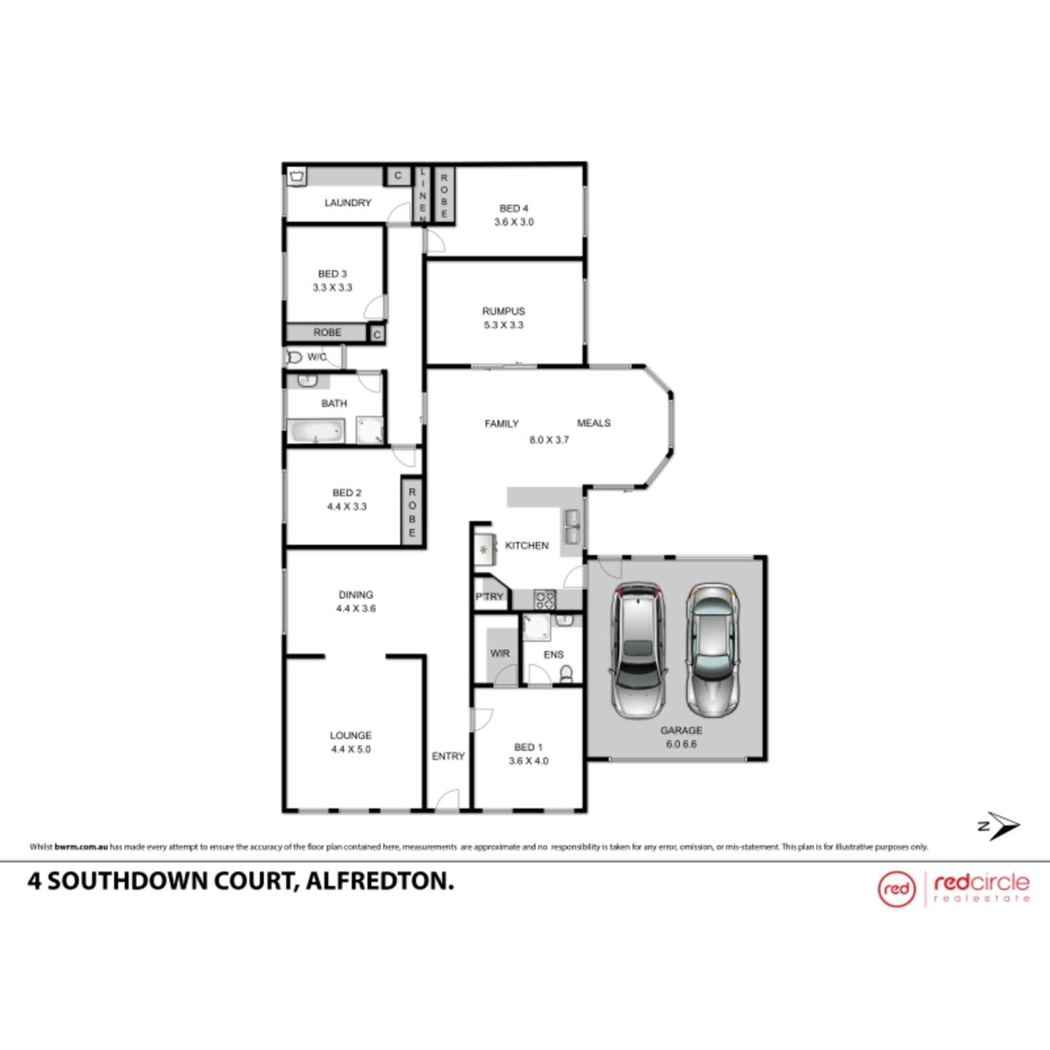 Floorplan of Homely house listing, 4 Southdown Court, Alfredton VIC 3350