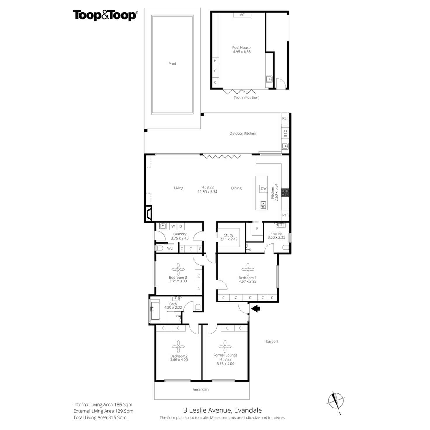 Floorplan of Homely house listing, 3 Leslie Avenue, Evandale SA 5069