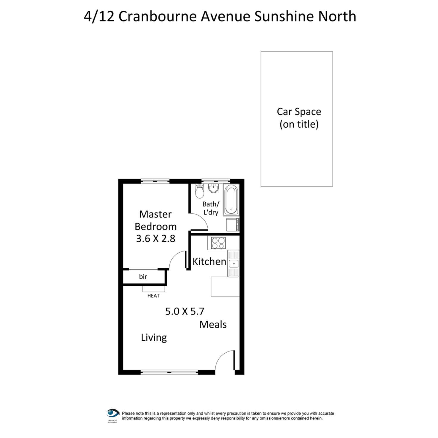 Floorplan of Homely apartment listing, 4/12 Cranbourne Avenue, Sunshine North VIC 3020