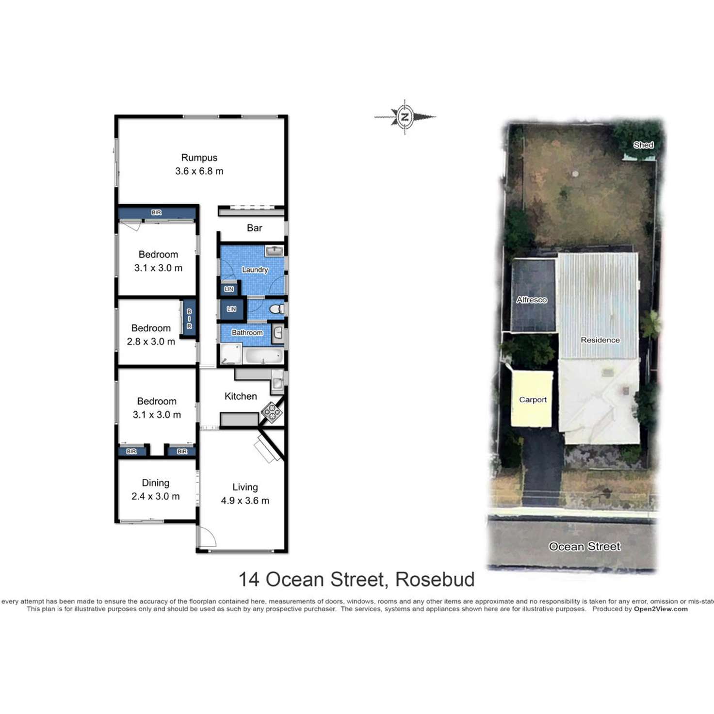 Floorplan of Homely house listing, 14 Ocean Street, Rosebud VIC 3939