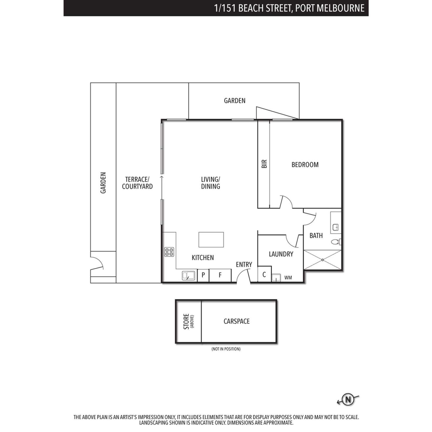Floorplan of Homely apartment listing, 1/151 Beach Street, Port Melbourne VIC 3207