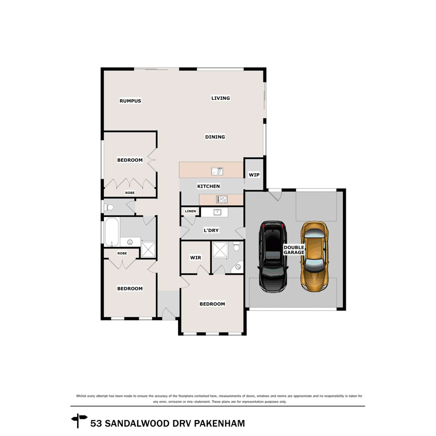 Floorplan of Homely house listing, 53 Sandalwood Drive, Pakenham VIC 3810
