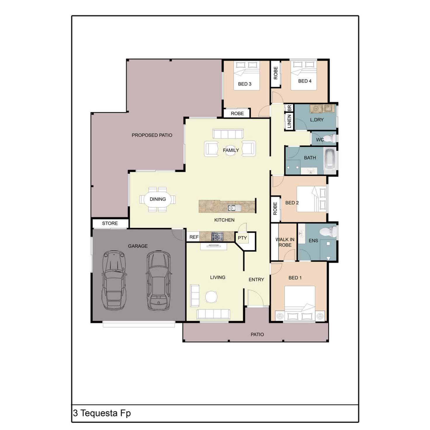 Floorplan of Homely house listing, 3 Tequesta Drive, Beaudesert QLD 4285