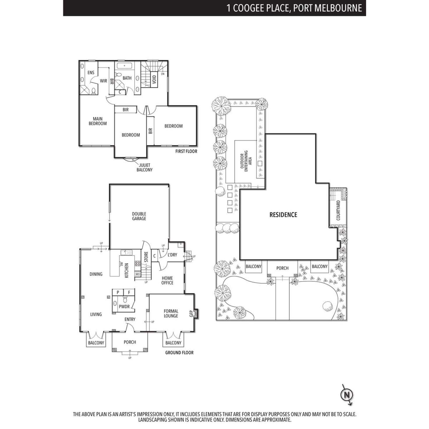 Floorplan of Homely house listing, 1 Coogee Place, Port Melbourne VIC 3207