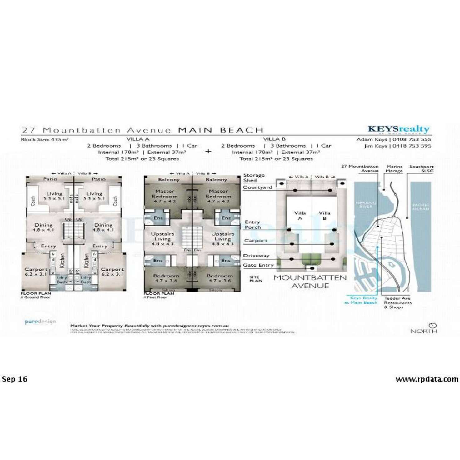Floorplan of Homely semiDetached listing, 27 Mountbatten Avenue, Main Beach QLD 4217