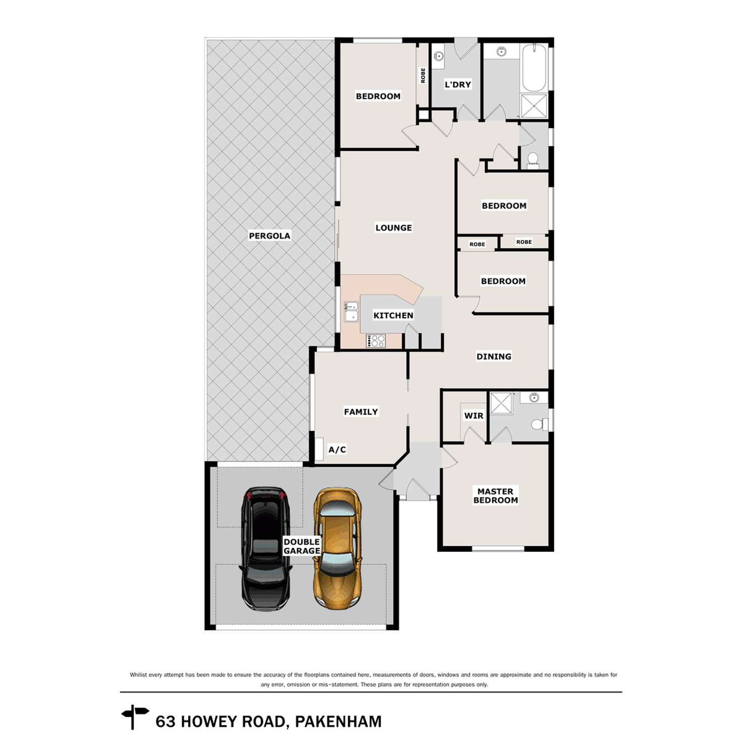 Floorplan of Homely house listing, 63 Howey Road, Pakenham VIC 3810