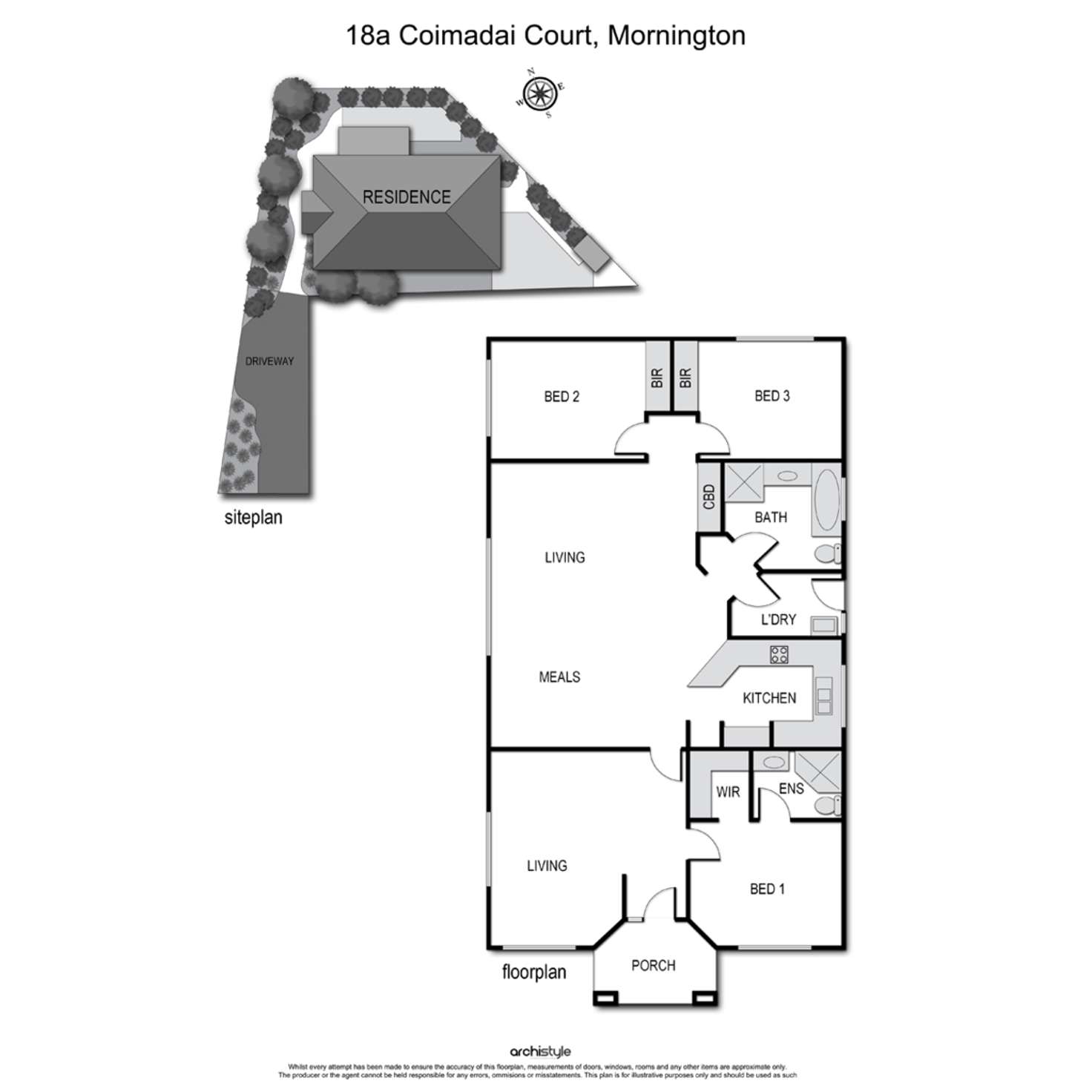 Floorplan of Homely house listing, 18a Coimadai Court, Mornington VIC 3931