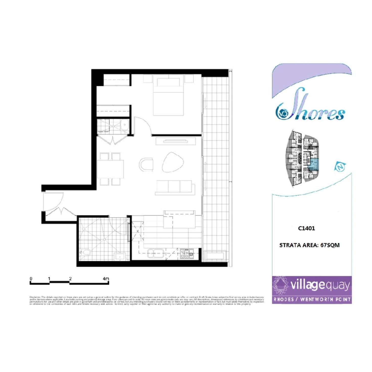 Floorplan of Homely apartment listing, 1401./63 Shoreline Drive, Rhodes NSW 2138