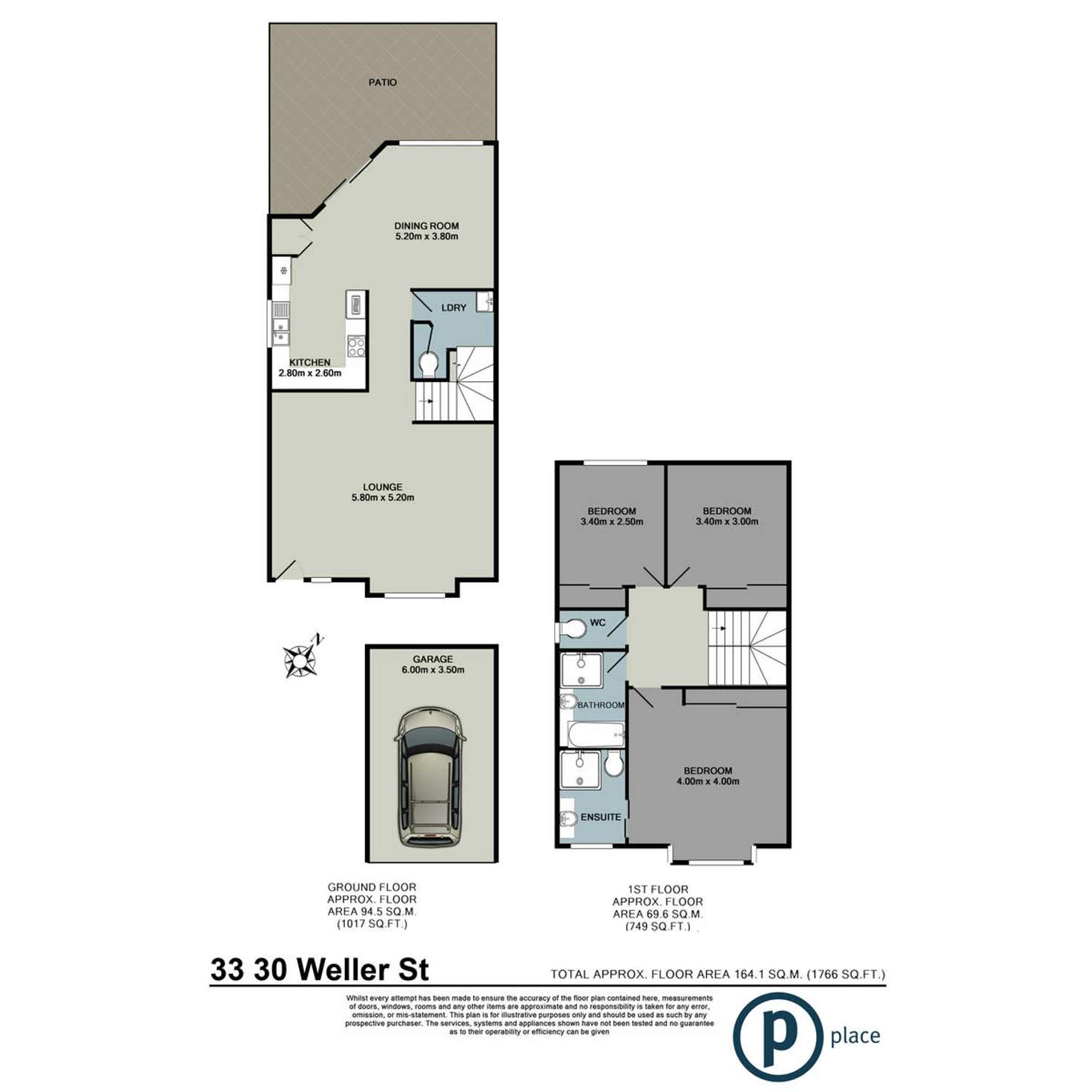 Floorplan of Homely townhouse listing, 33/30 Weller Road, Tarragindi QLD 4121