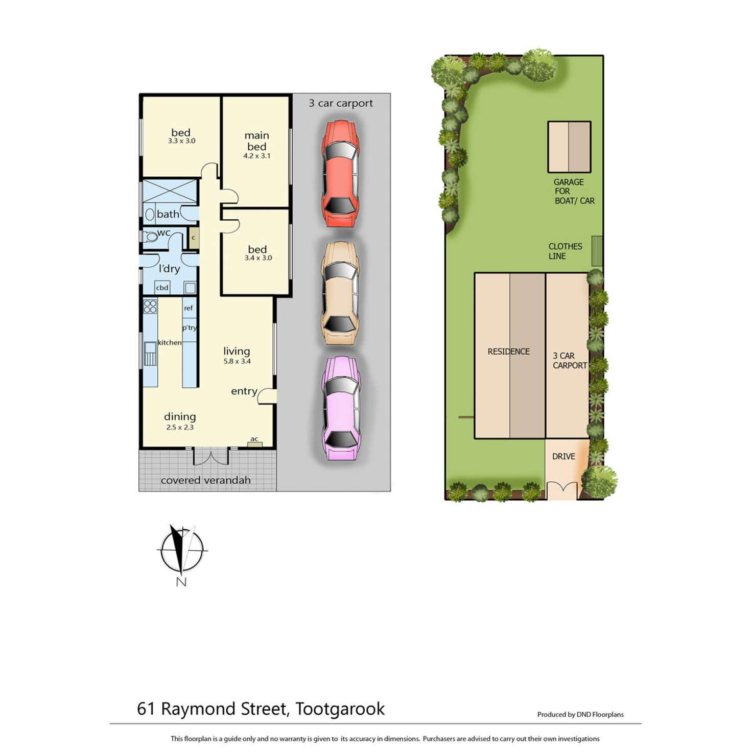 Floorplan of Homely house listing, 61 Raymond Street, Tootgarook VIC 3941