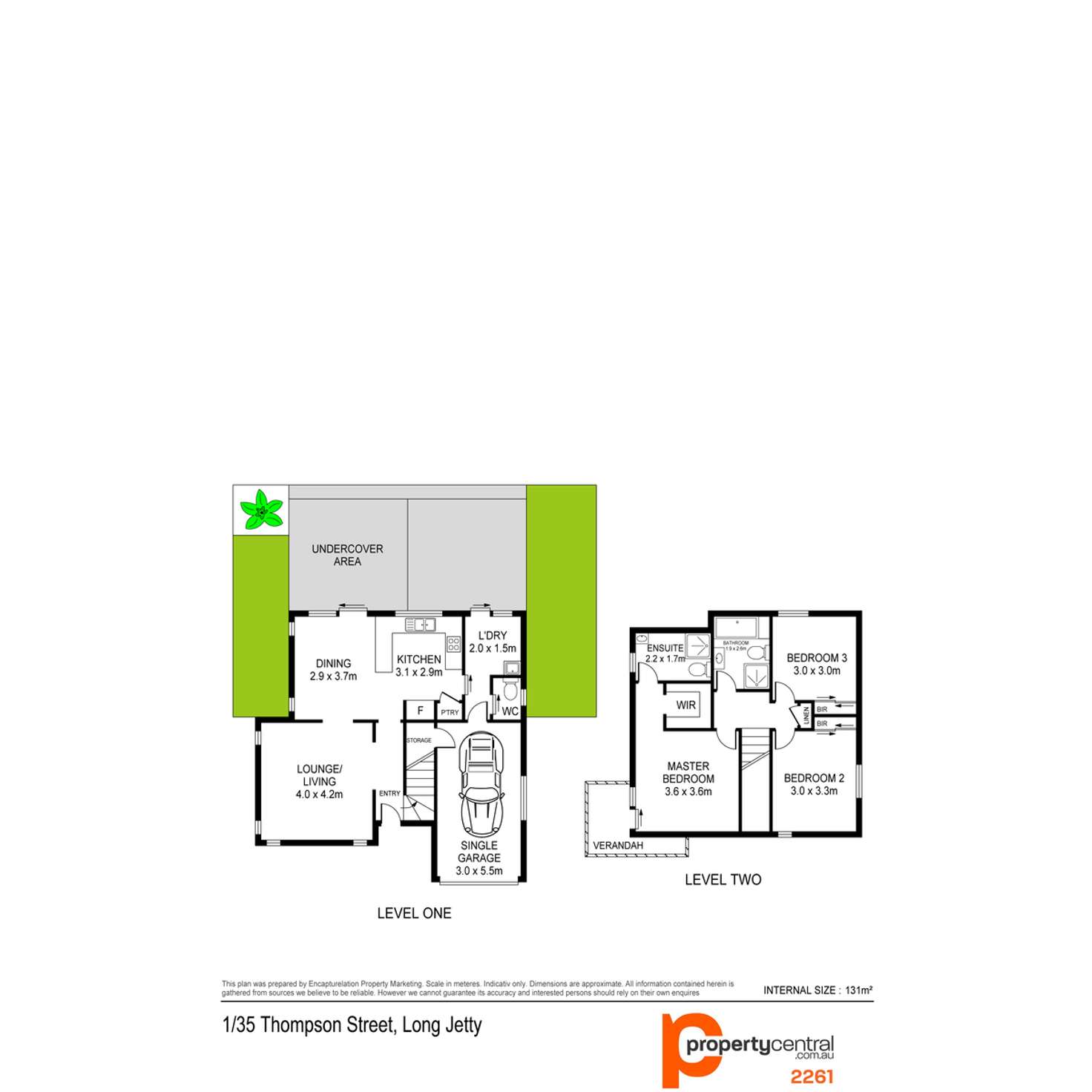 Floorplan of Homely townhouse listing, 1/35 Thompson Street, Long Jetty NSW 2261