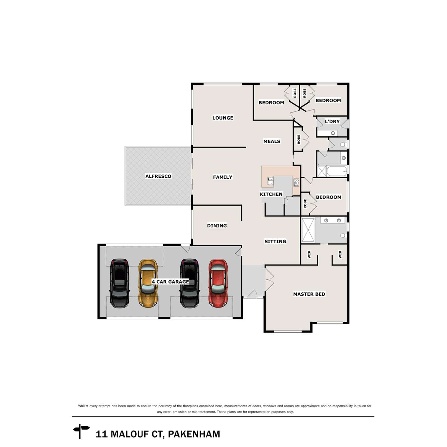 Floorplan of Homely house listing, 11 Malouf Court, Pakenham VIC 3810