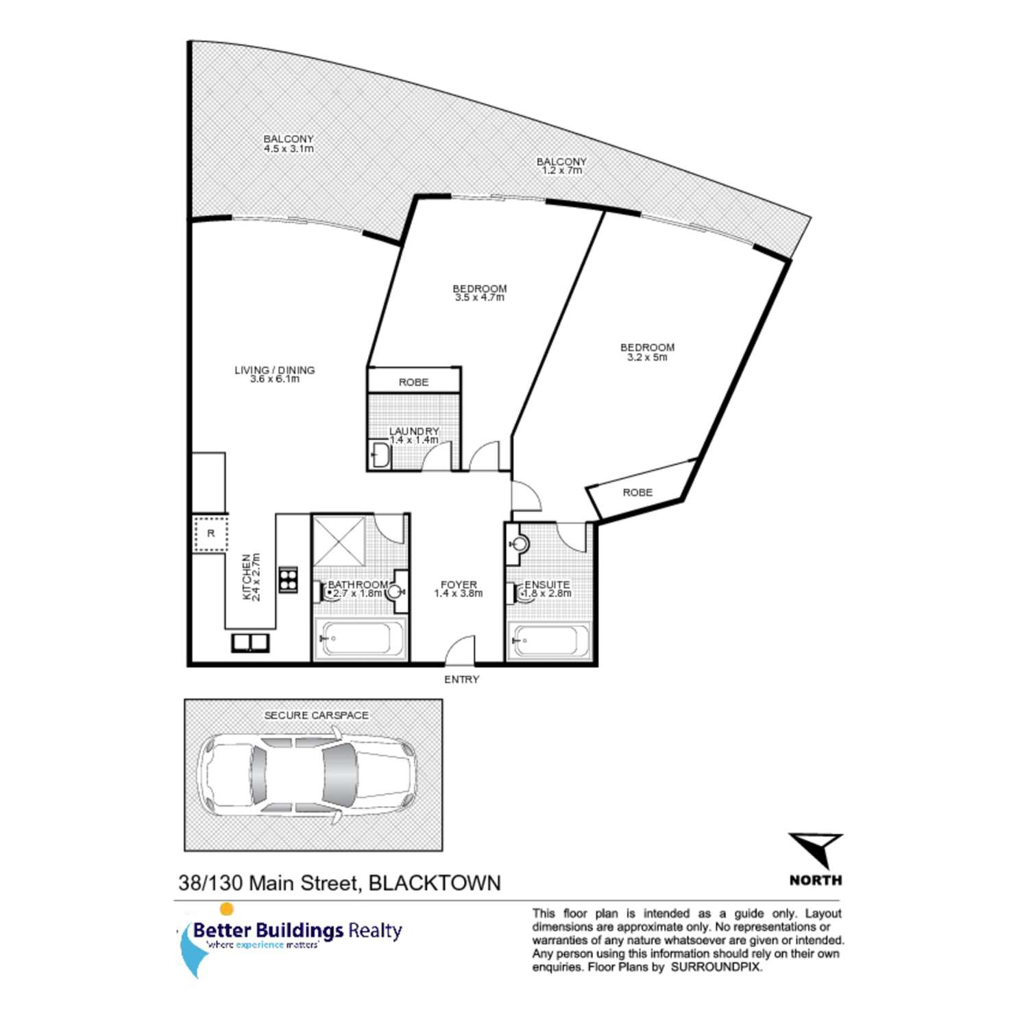 Floorplan of Homely apartment listing, 38/130 Main Street, Blacktown NSW 2148