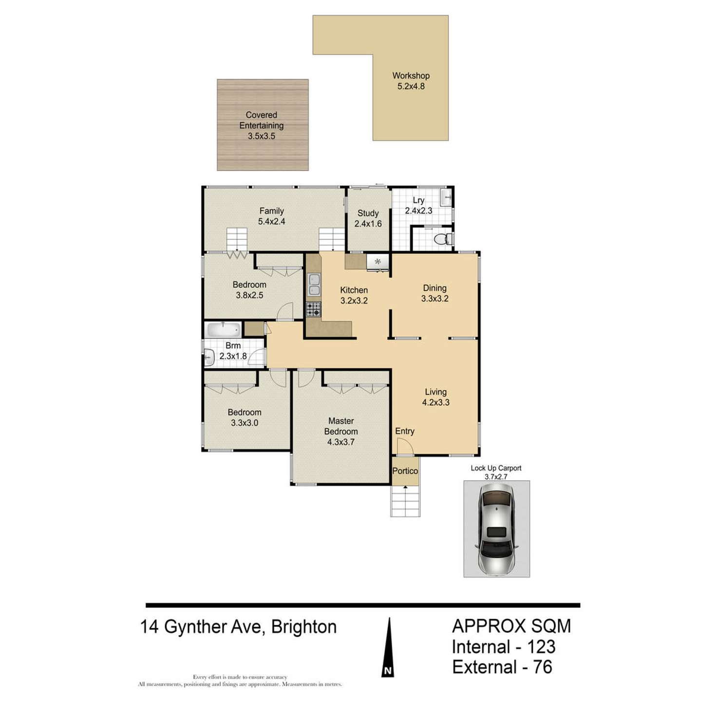 Floorplan of Homely house listing, 14 Gynther Avenue, Brighton QLD 4017