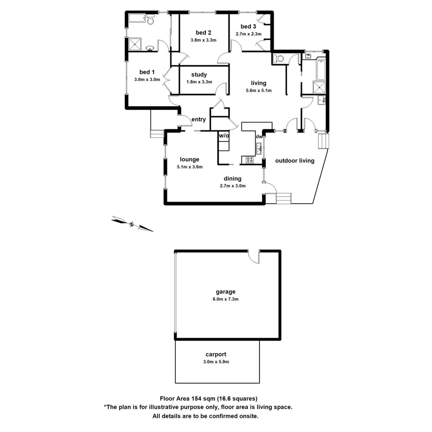 Floorplan of Homely house listing, 51 Macclesfield Road, Emerald VIC 3782