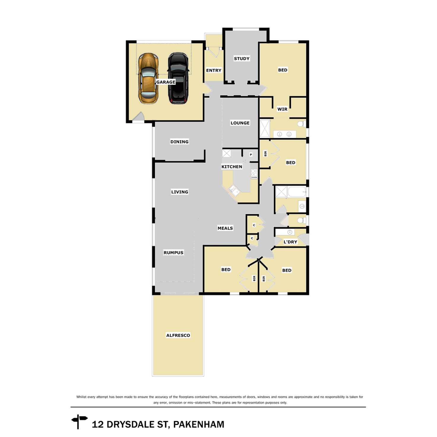 Floorplan of Homely house listing, 12 Drysdale Street, Pakenham VIC 3810