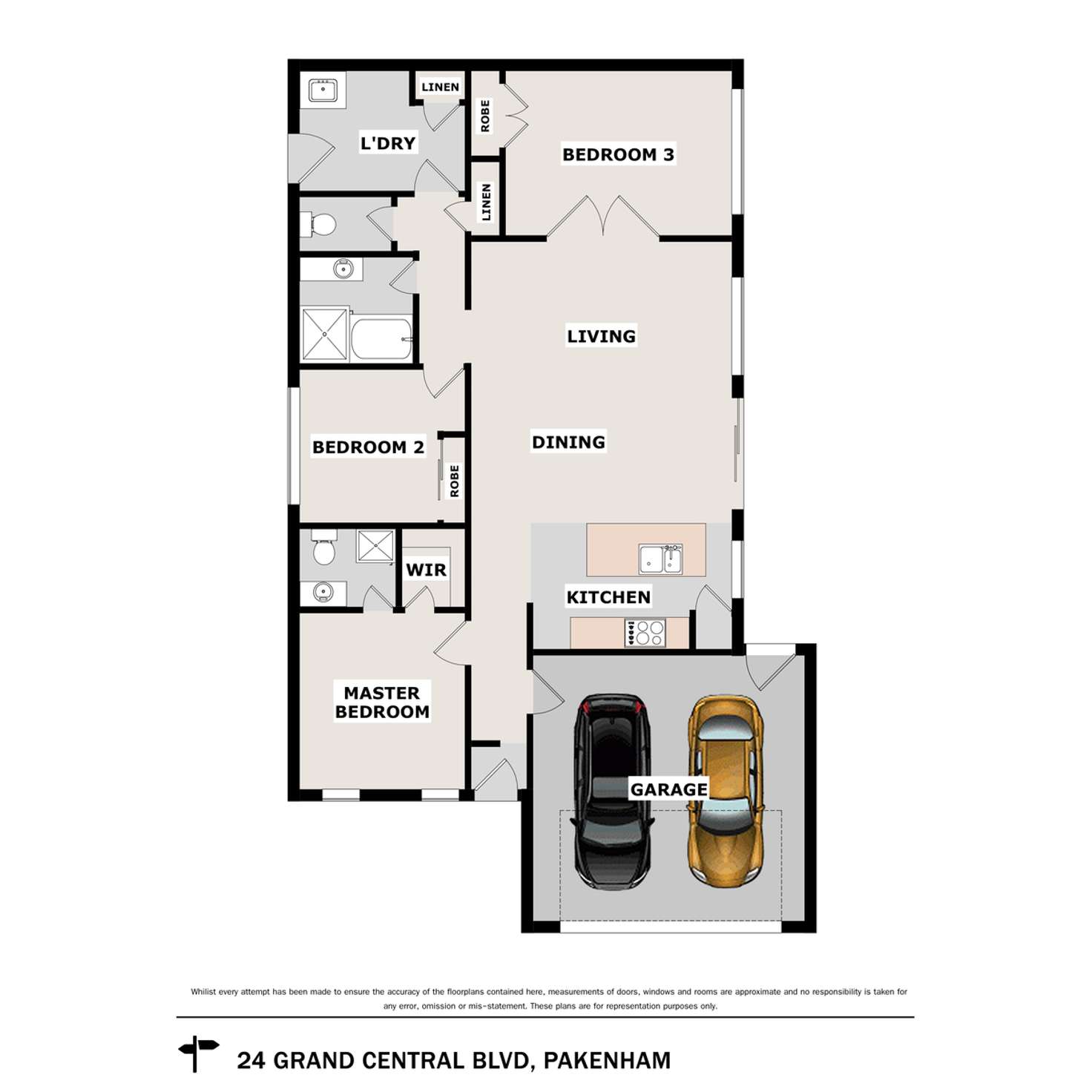 Floorplan of Homely house listing, 24 Grand Central Boulevard, Pakenham VIC 3810