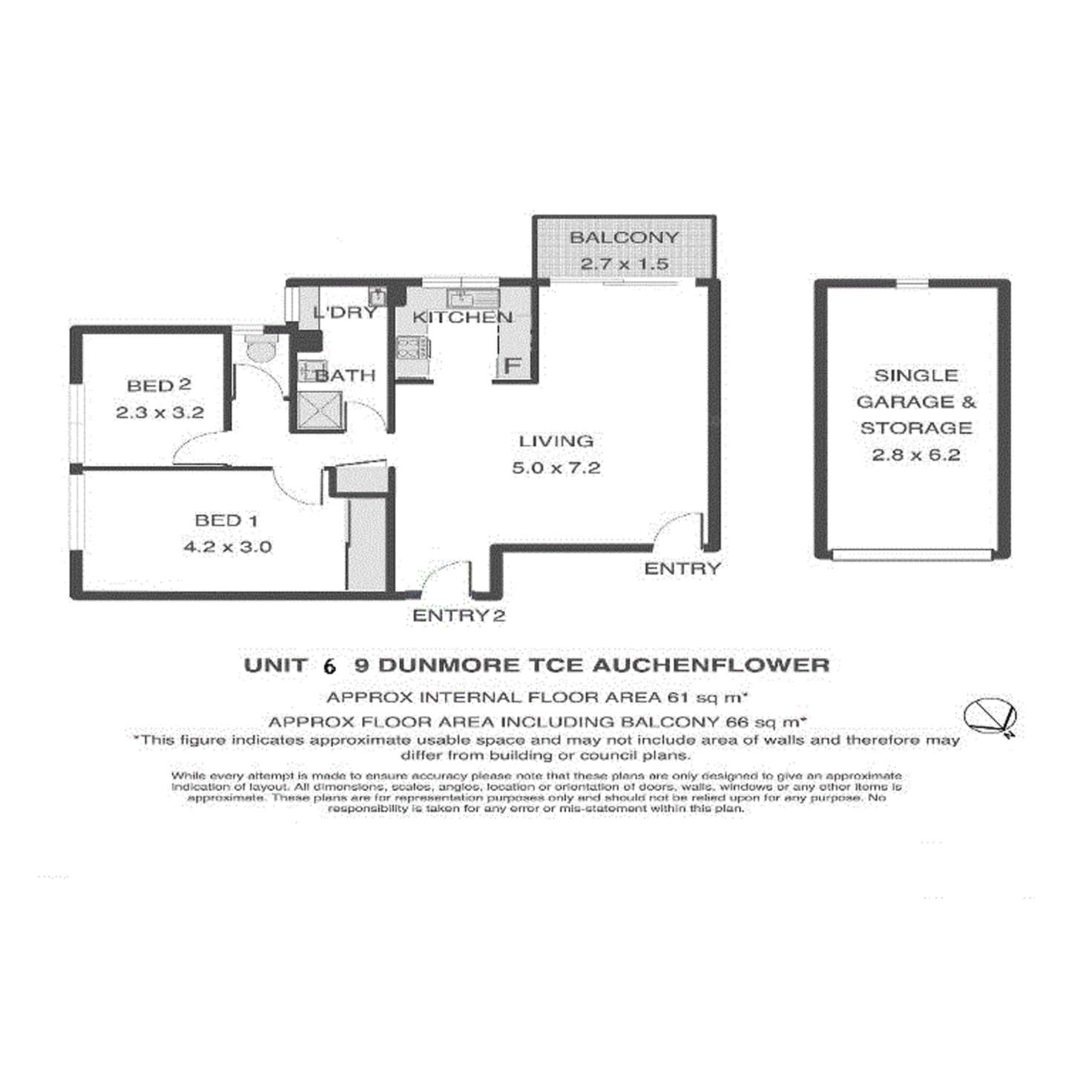 Floorplan of Homely unit listing, 6/9 Dunmore Terrace, Auchenflower QLD 4066