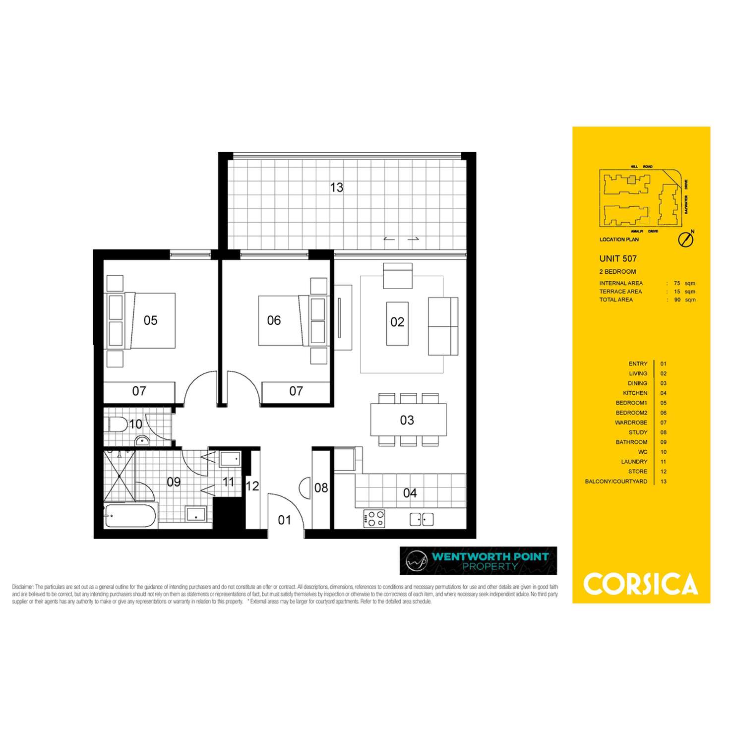 Floorplan of Homely apartment listing, 507/27 Hill Road, Wentworth Point NSW 2127
