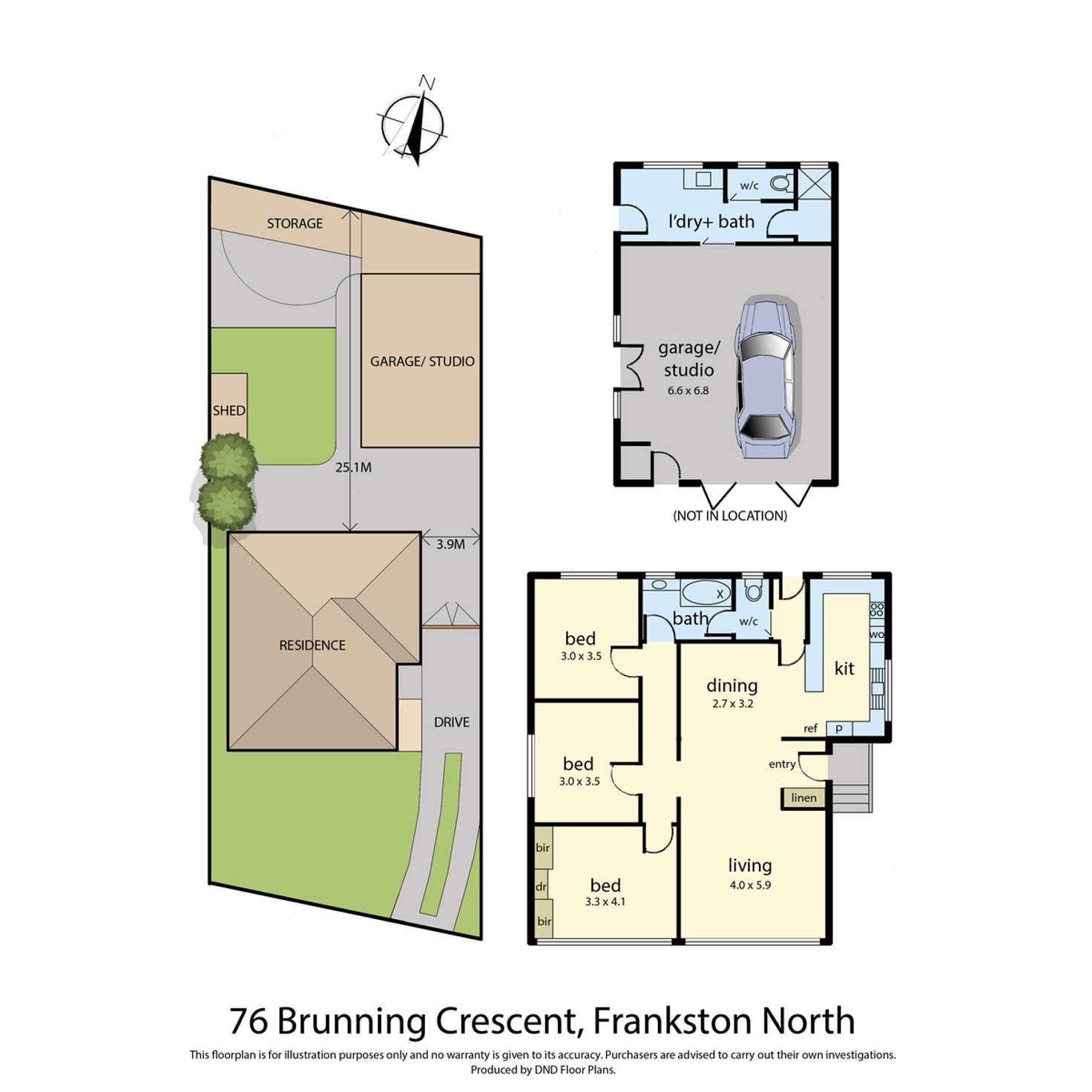 Floorplan of Homely house listing, 76 Brunning Crescent, Frankston North VIC 3200