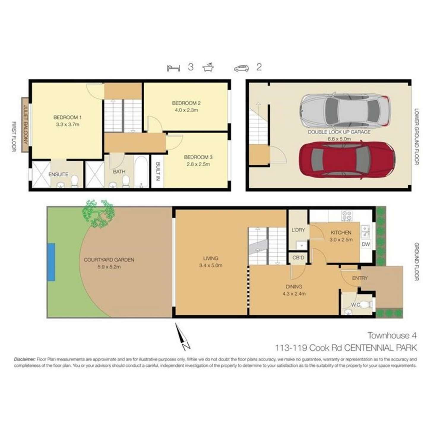 Floorplan of Homely apartment listing, 4/113-119 Cook Road, Centennial Park NSW 2021