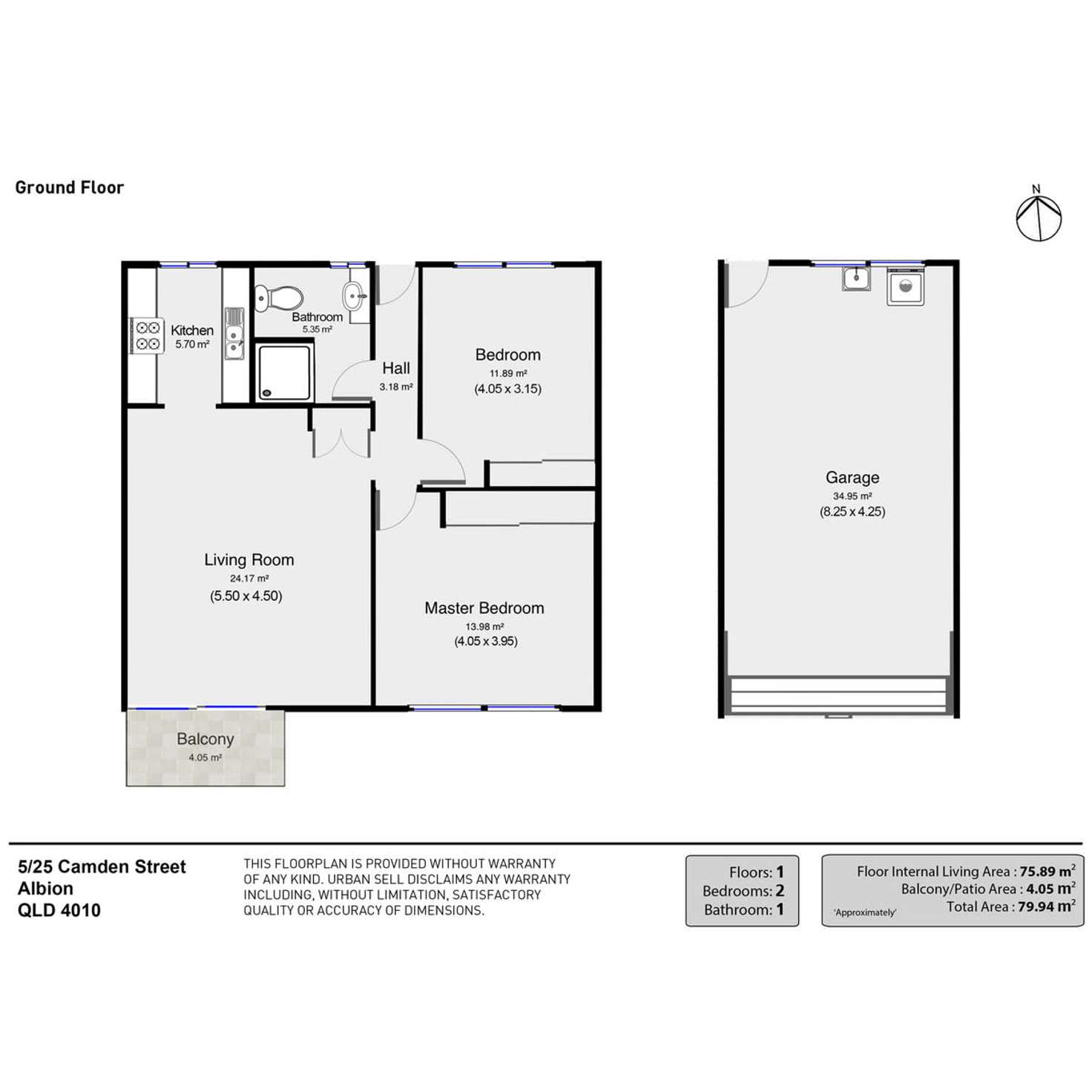 Floorplan of Homely unit listing, 5/25 Camden Street, Albion QLD 4010