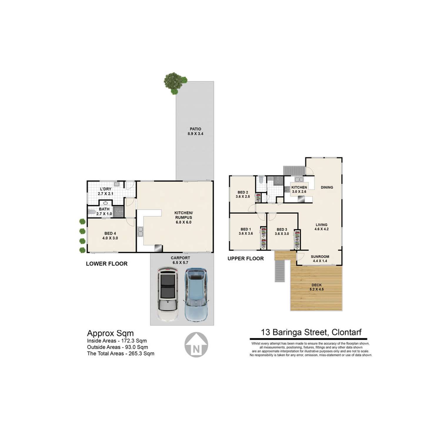 Floorplan of Homely house listing, 13 Baringa Street, Clontarf QLD 4019