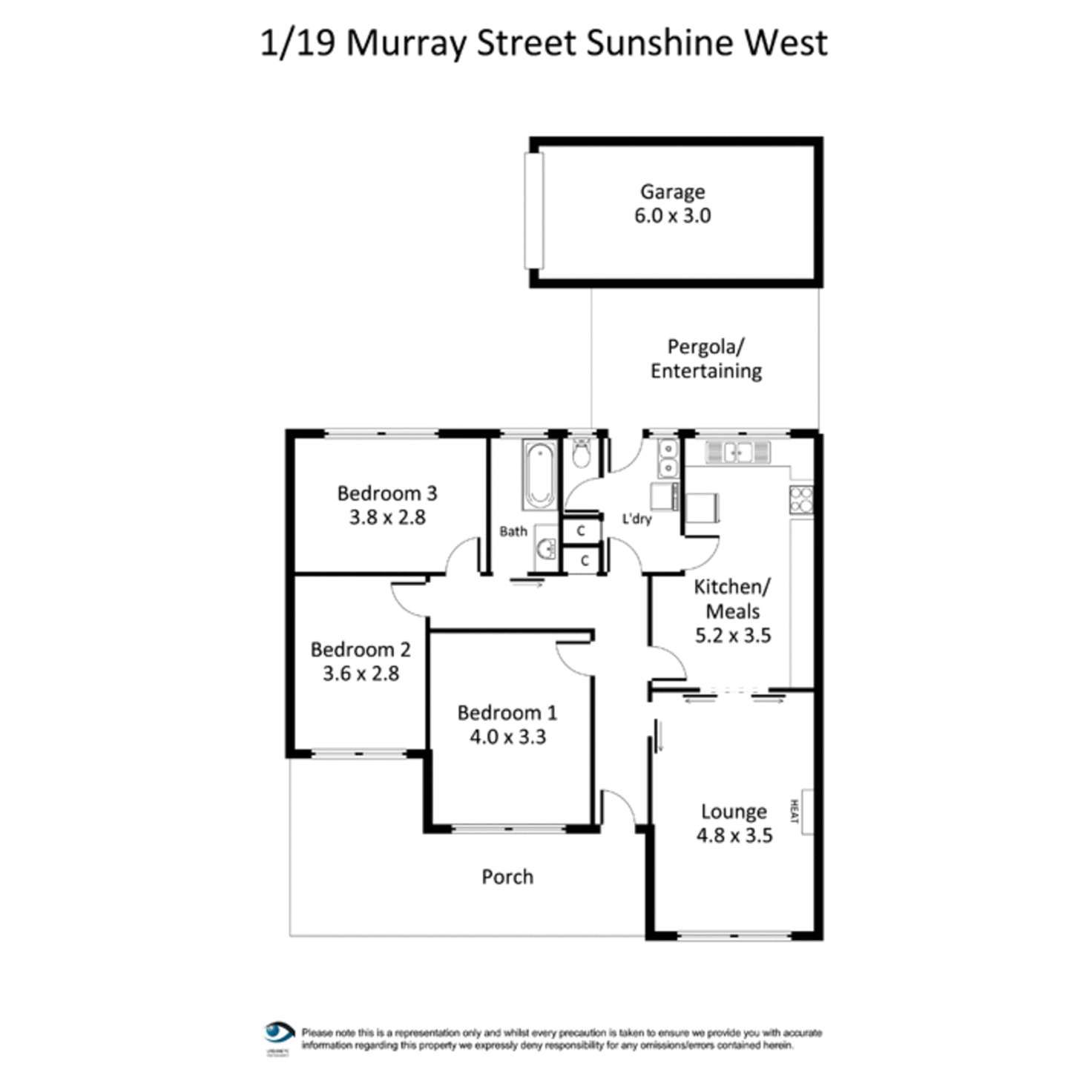 Floorplan of Homely house listing, 1/19 Murray Street, Sunshine West VIC 3020