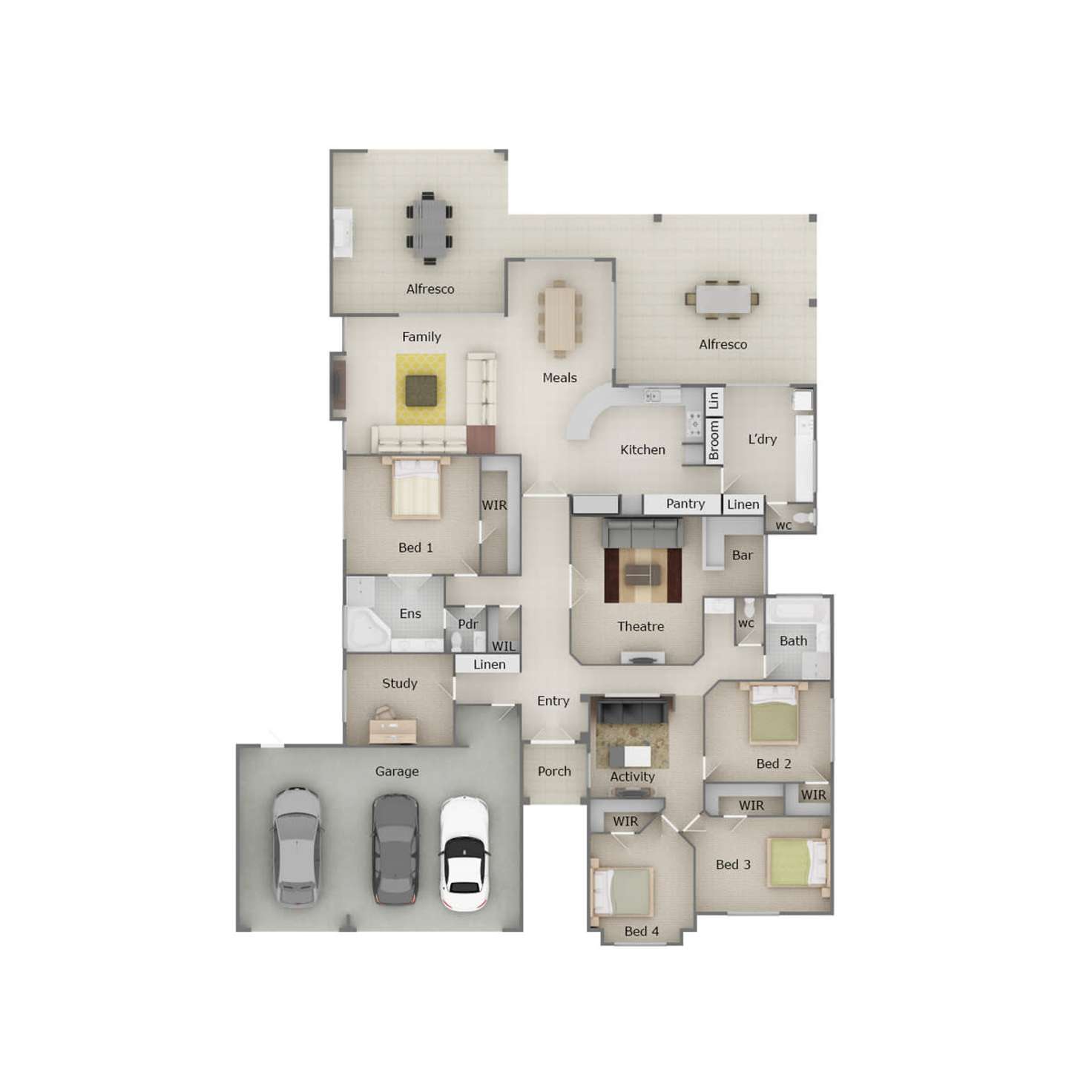 Floorplan of Homely house listing, 3 Blissett Drive, Bedfordale WA 6112