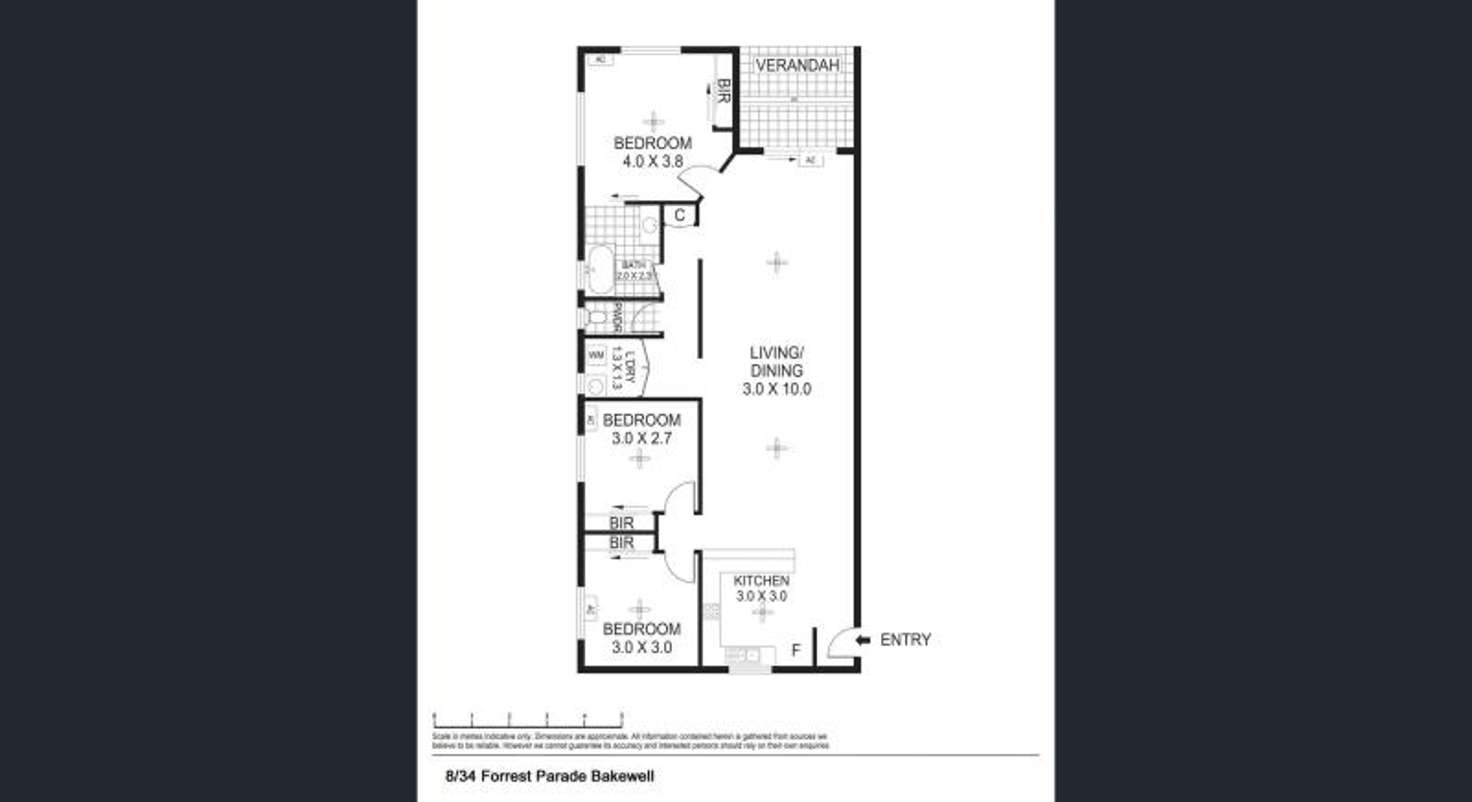 Floorplan of Homely unit listing, 8/34 Forrest Parade, Bakewell NT 832