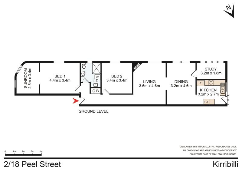 Floorplan of Homely apartment listing, 2/18 Peel Street, Kirribilli NSW 2061