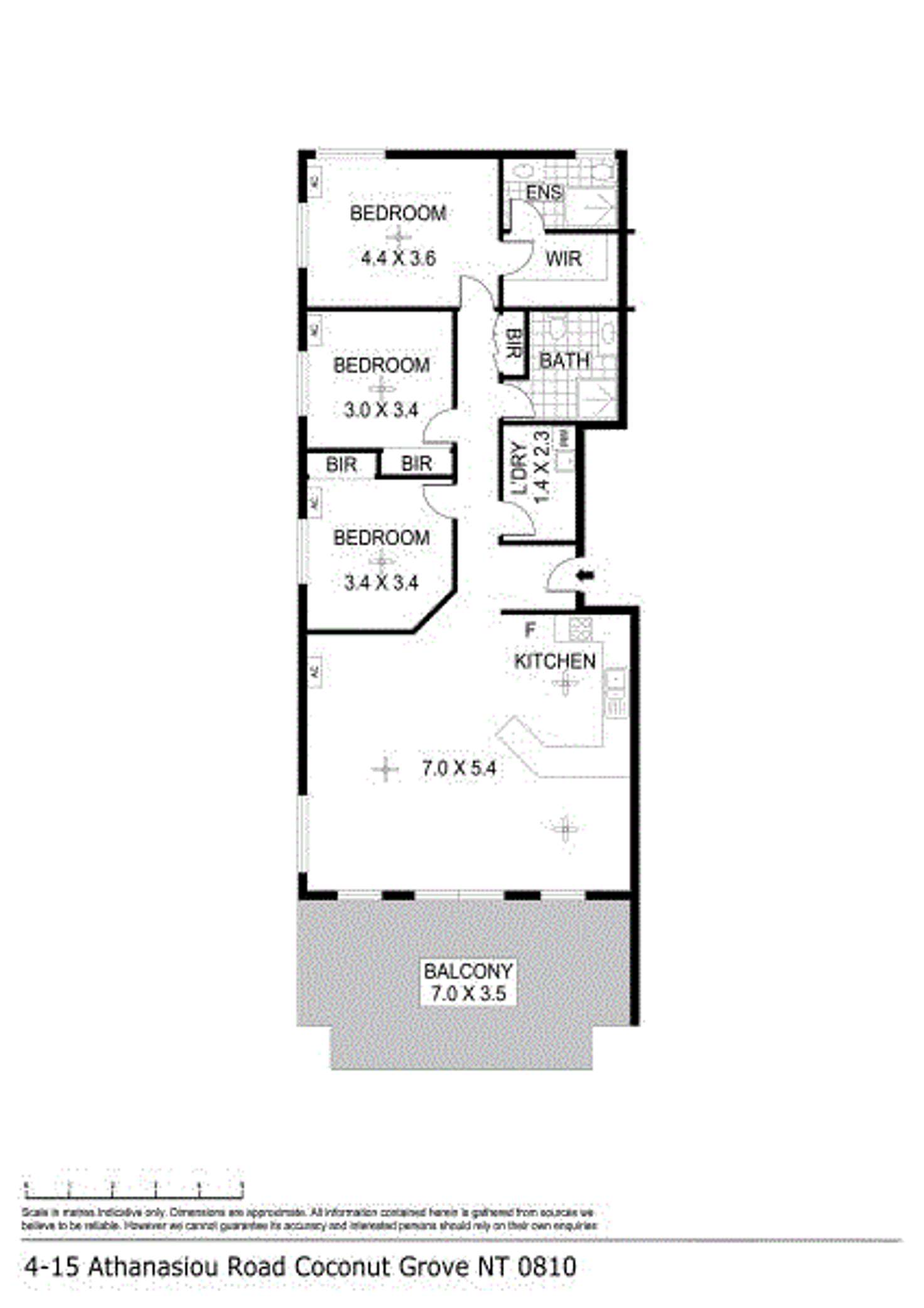 Floorplan of Homely unit listing, 4/15 Athanasiou Road, Coconut Grove NT 810
