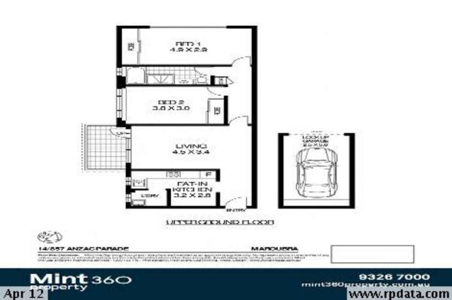 Floorplan of Homely apartment listing, 14/857 Anzac Parade, Maroubra NSW 2035