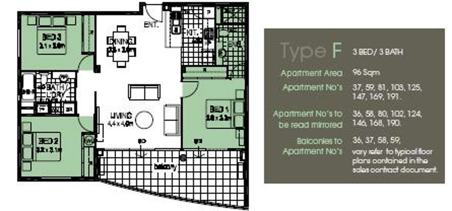Floorplan of Homely apartment listing, 169/369 Hay Street, Perth WA 6000