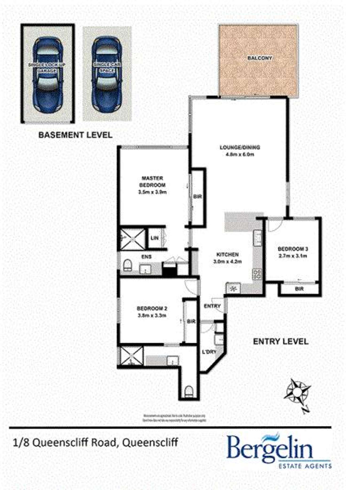 Floorplan of Homely apartment listing, 1/8 Queenscliff Road, Queenscliff NSW 2096