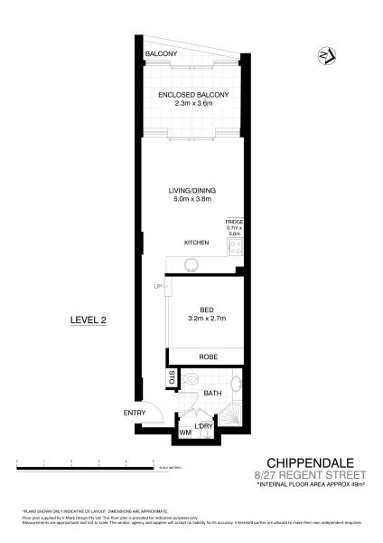 Floorplan of Homely apartment listing, 8/27 Regent Street, Chippendale NSW 2008