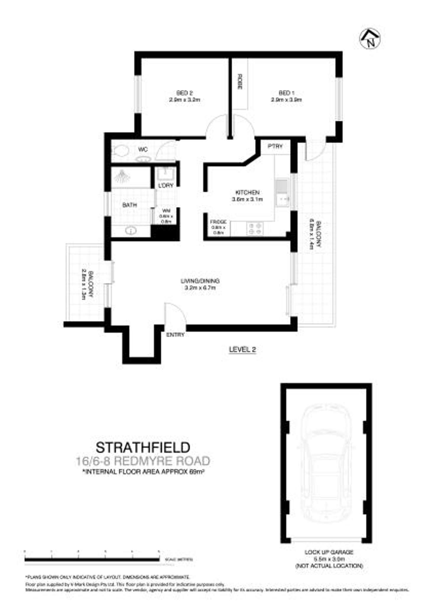 Floorplan of Homely apartment listing, 16/6-8 Redmyre Road, Strathfield NSW 2135