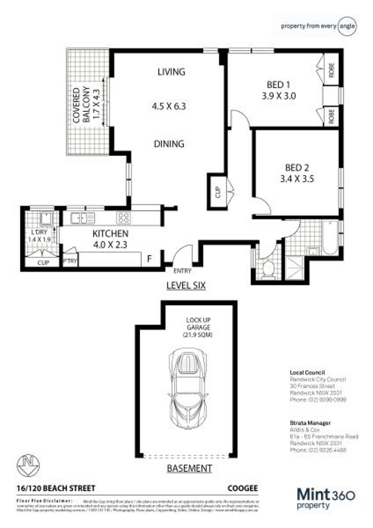 Floorplan of Homely apartment listing, 16/120 Beach Street, Coogee NSW 2034