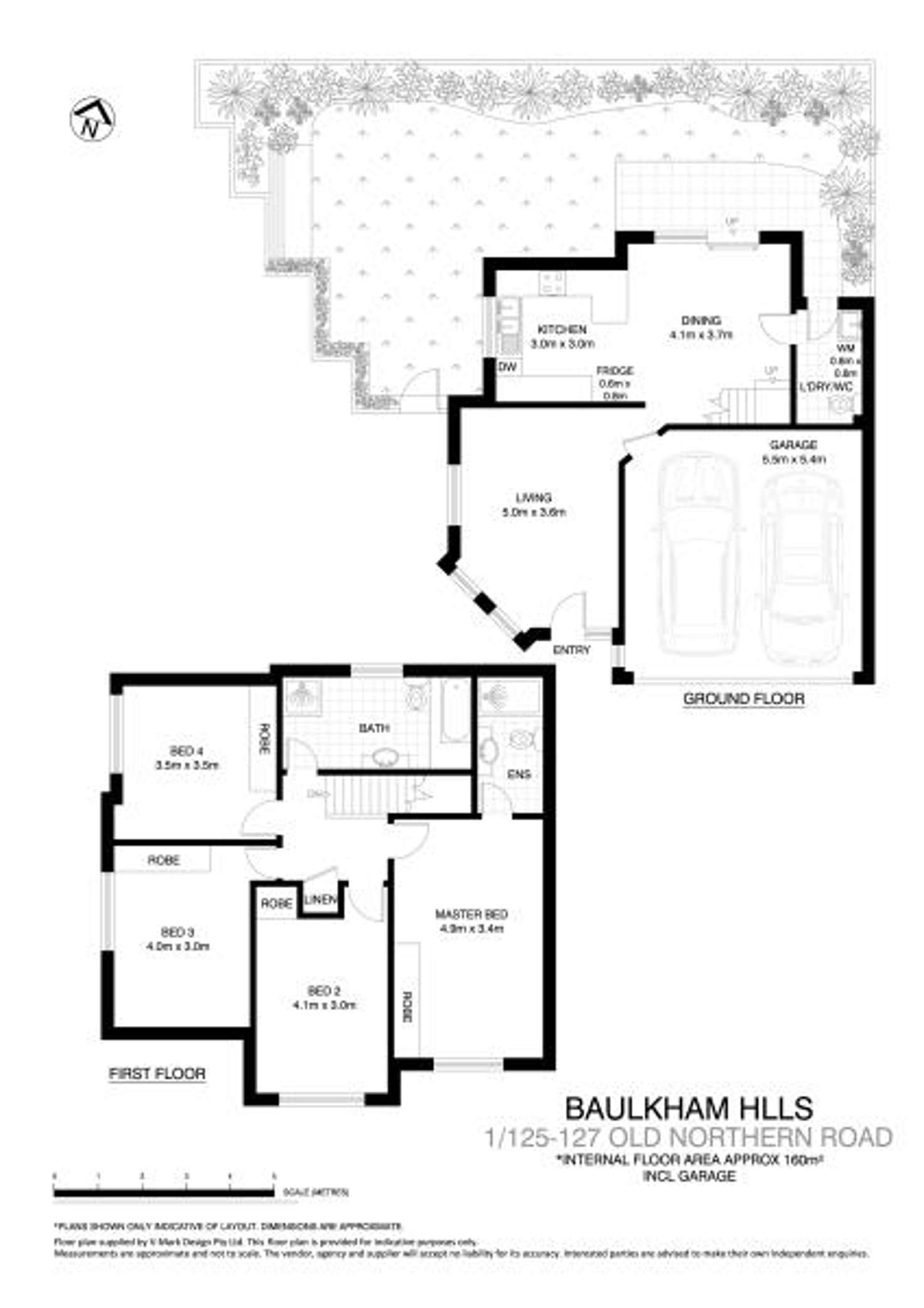 Floorplan of Homely townhouse listing, 1/125-127 Old Northern Road, Baulkham Hills NSW 2153